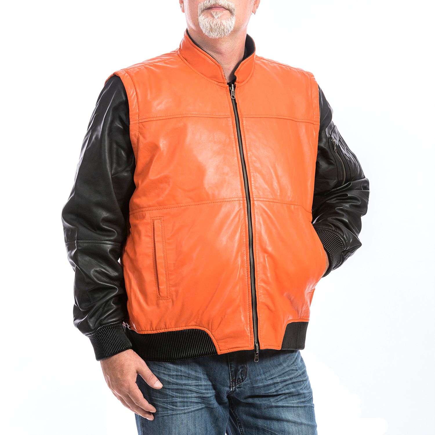 kohls mens leather bomber jacket