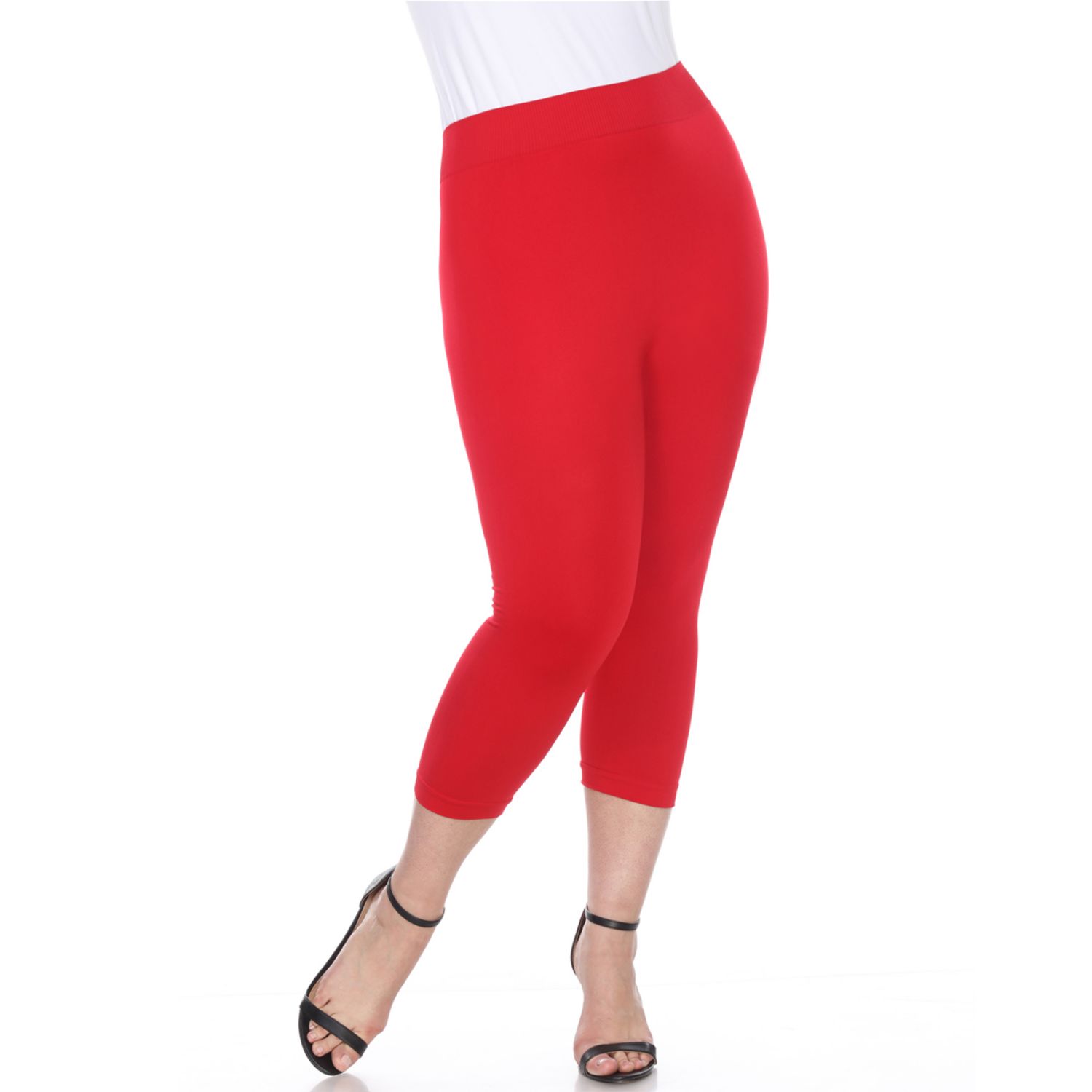 plus size white capri leggings