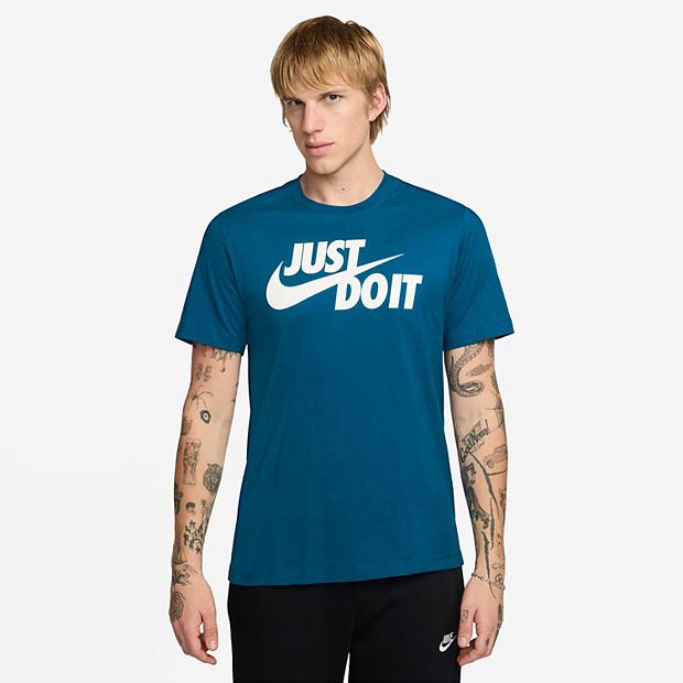Nike グラフィックロゴ JUST DO IT ロング Tシャツ 関税送料込 Nike Men's Active Wear Just Do It Graphic Gym T-Shirt Large
