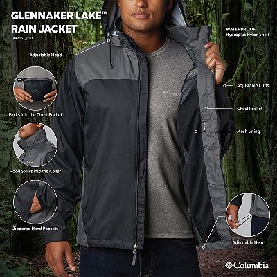 Columbia men's glennaker rain jacket best sale