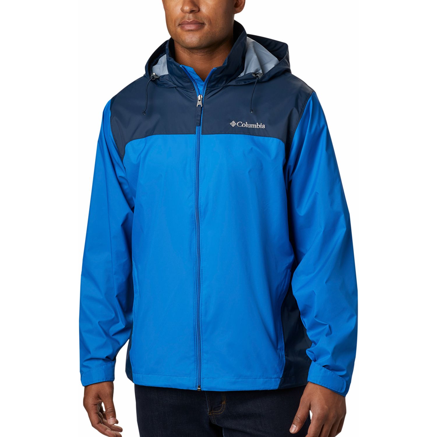 columbia navy blue rain jacket