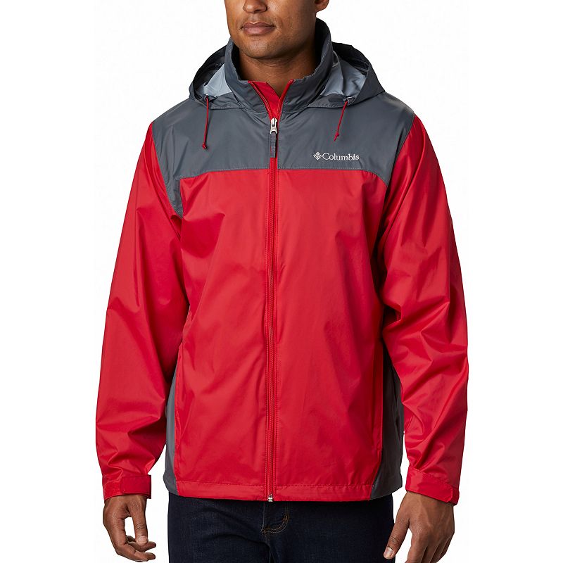 Mens Columbia Glennaker Packable Rain Jacket, Size: Medium, Med Red