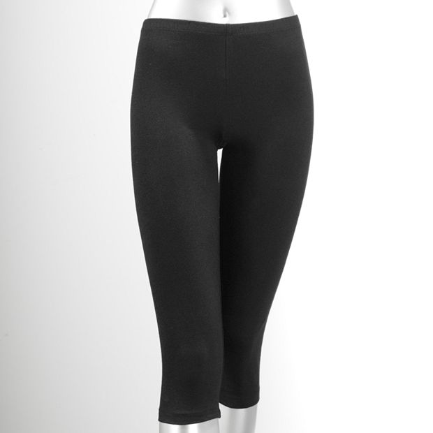 Plus Size Simply Vera Vera Wang Cotton Capri Leggings