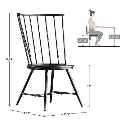 HomeVance Emmet 2-piece High Back Windsor Chair Set