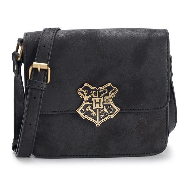 Crossbody Bag - Hogwarts Crest (Black & Gold)