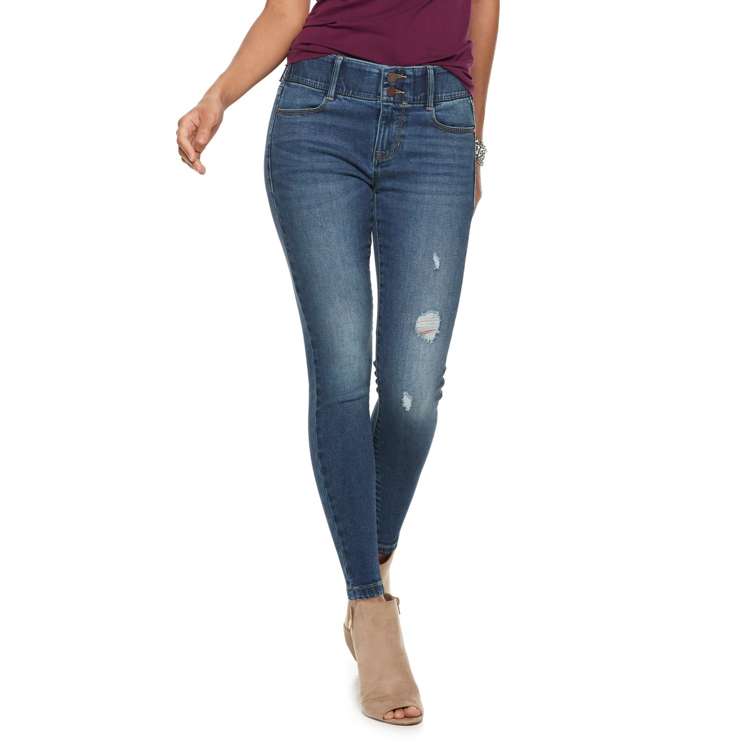 apt 9 tummy control jeans petite