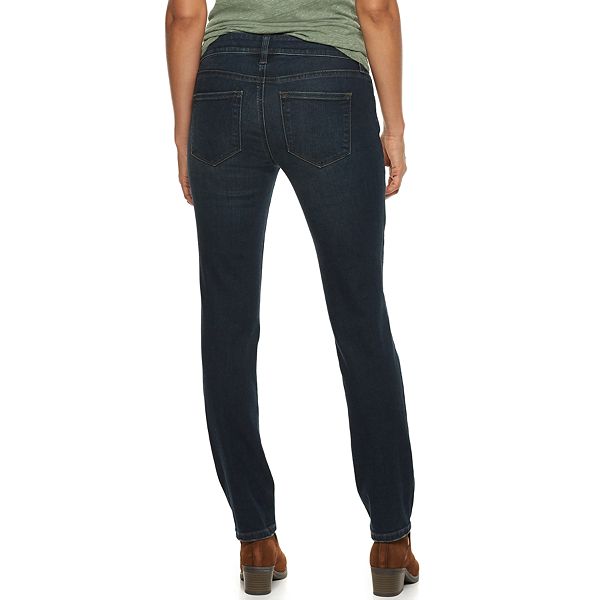 Petite SONOMA Goods for Life™ Curvy Mid-Rise Straight-Leg Jeans