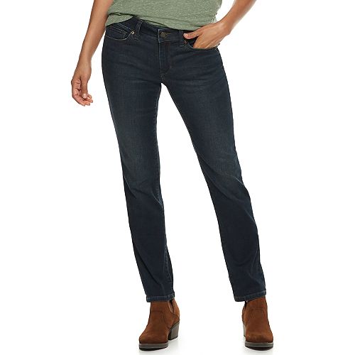 Petite SONOMA Goods for Life® Curvy Midrise Straight-Leg Jeans