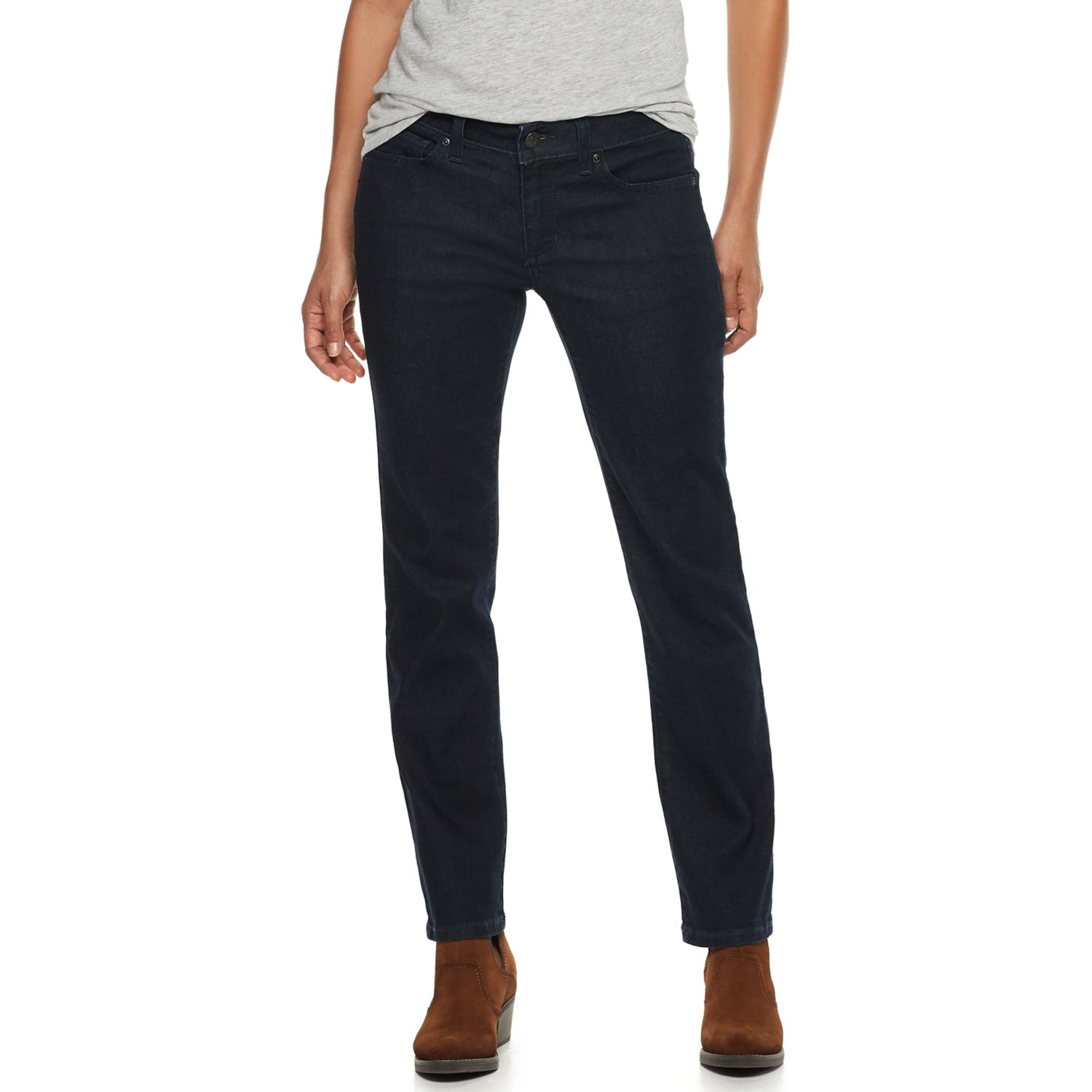 mid rise curvy straight leg jeans