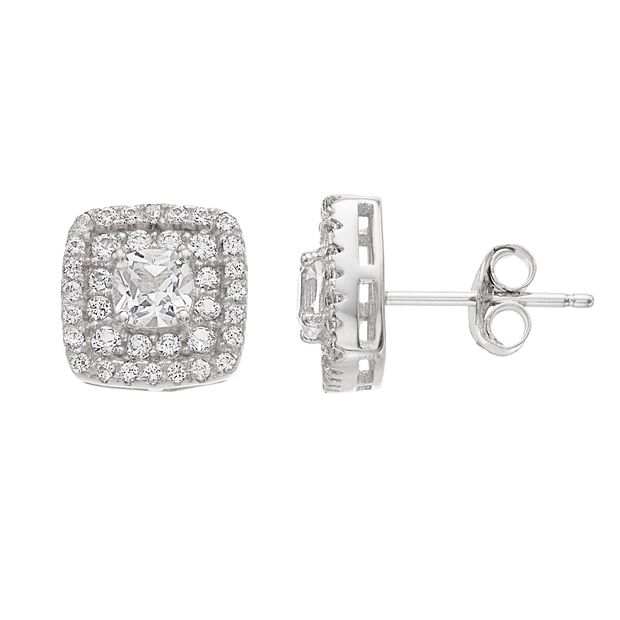 White sapphire deals earrings kohls