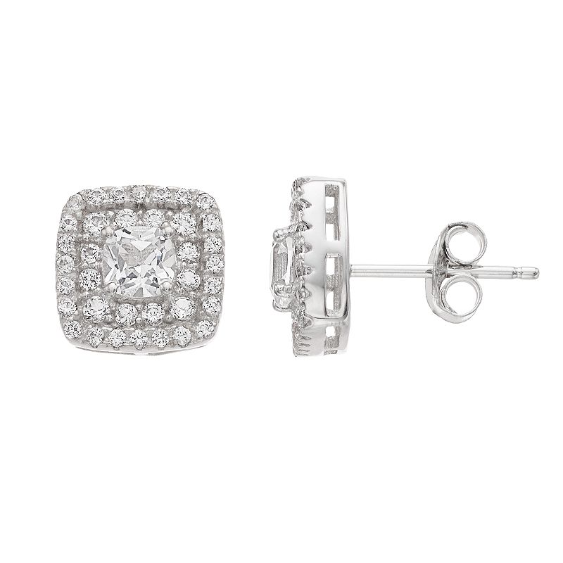 Pure Radiance Sterling Silver Lab-Created White Sapphire & Diamond Accent C