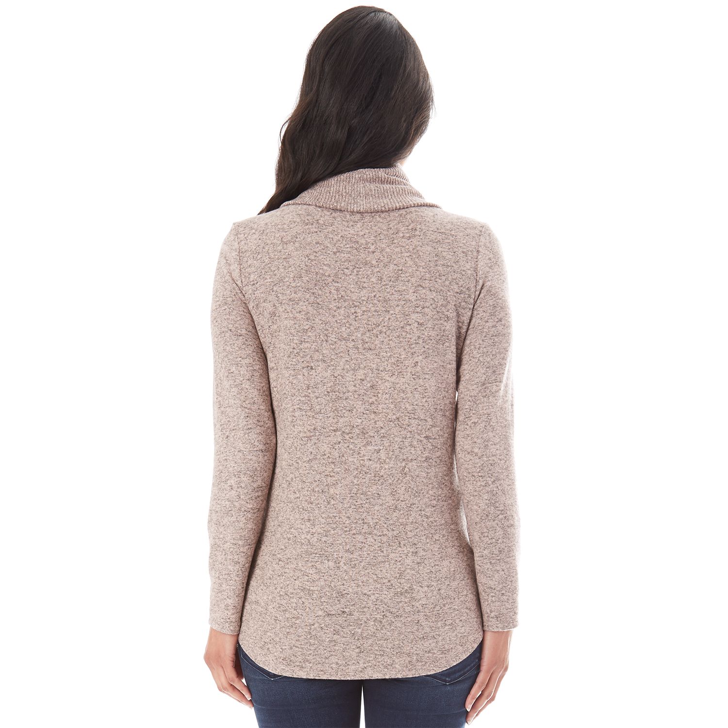 Pull Femme Apt. 9 Gris Col Arrondi Manches Longues - Taille M, Occasion Très Bon état