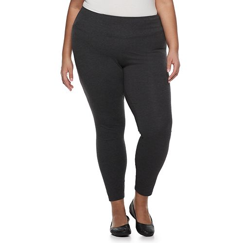 Plus Size Croft & Barrow® Tummy Control Pull-On Leggings