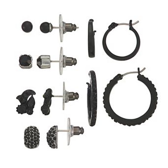 Simply Vera Vera Wang Simulated Crystal Stud & Hoop Earring Set