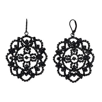 Simply Vera Vera Wang Lace Pattern Simulated Stone Drop Earrings