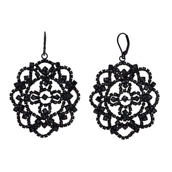 Simply Vera Vera Wang Lace Pattern Simulated Stone Drop Earrings