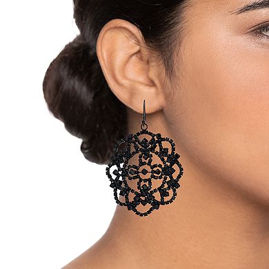 Simply Vera Vera Wang Lace Pattern Simulated Stone Drop Earrings