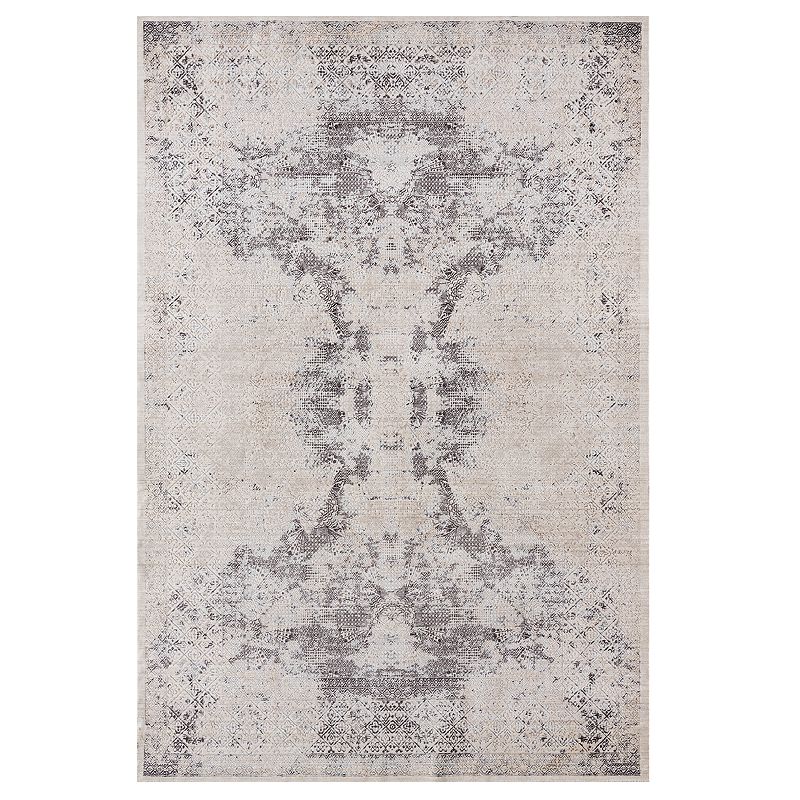 United Weavers Soignee Oxford Framed Floral Rug, Beige, 12.5X15 Ft