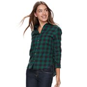 Juniors' SO® Button-Front Shirt