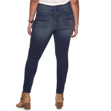 Juniors' Plus Size Mudd High-Waisted Jeggings