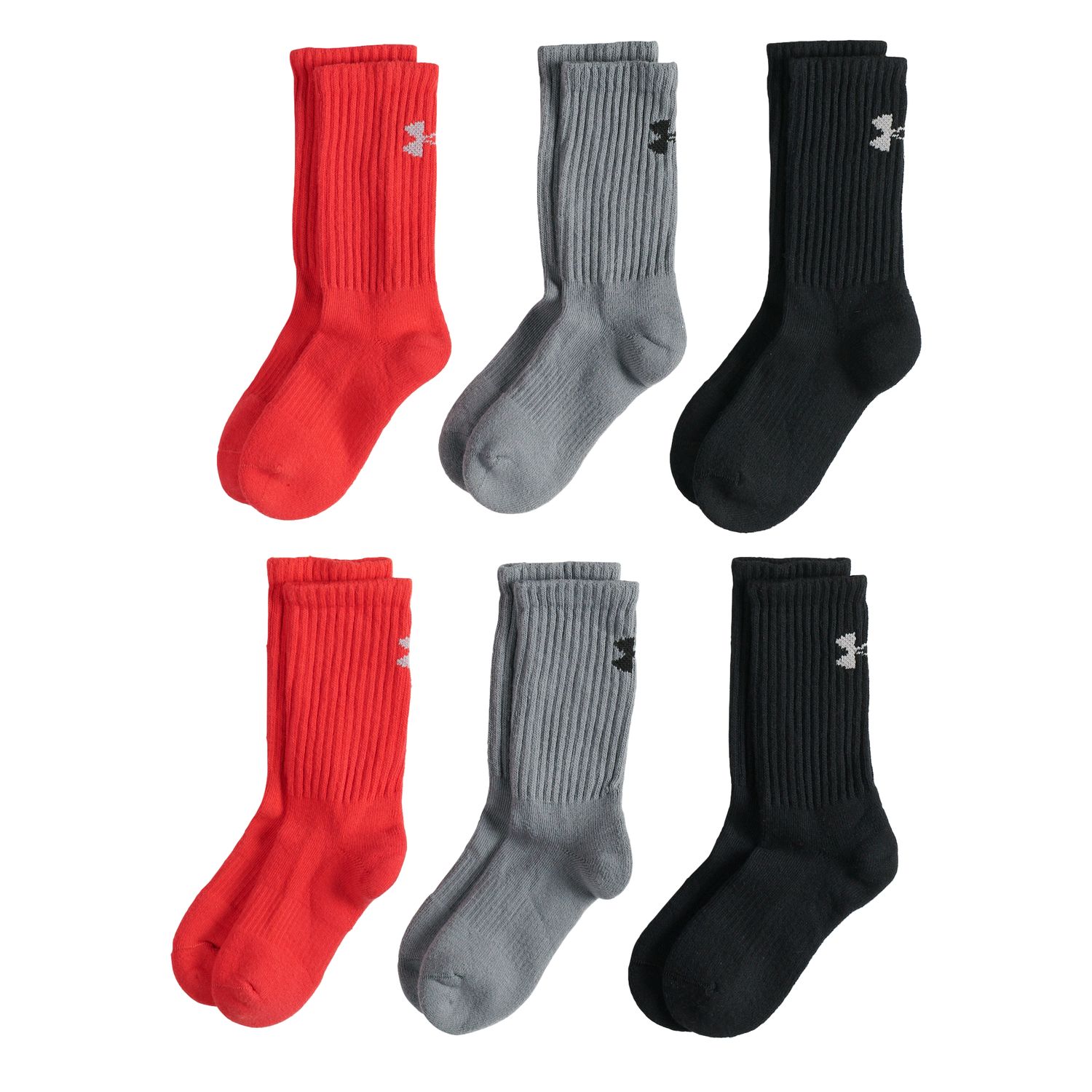 under armour charged cotton crew socks