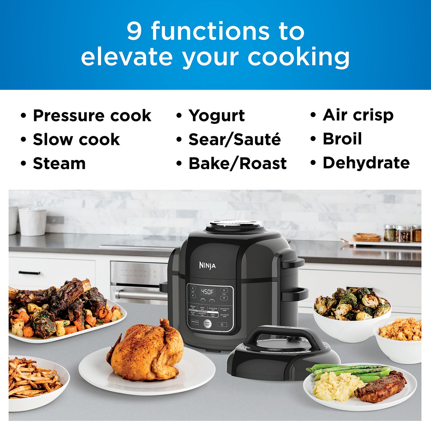 Ninja Foodi Pressure Cooker With TenderCrisp & Dehydrate OP302