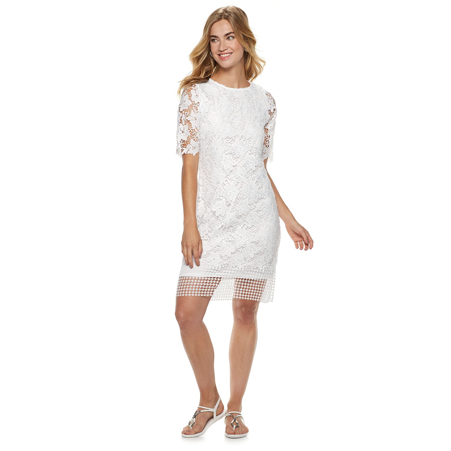 kohls white lace dress