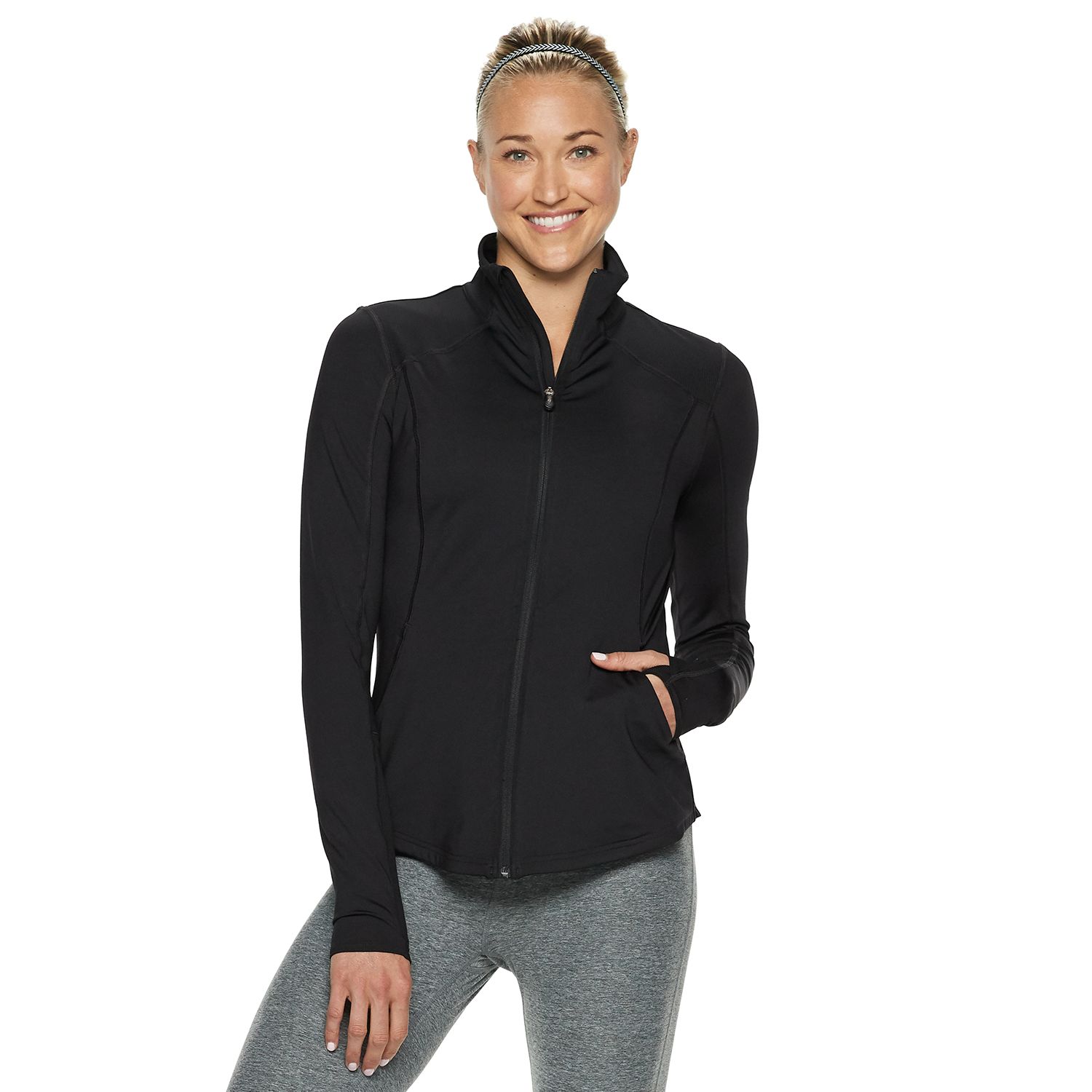 kohls womens zip up hoodie