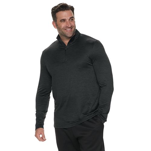 Big & Tall Tek Gear® Jacquard Fleece Quarter-Zip Pullover