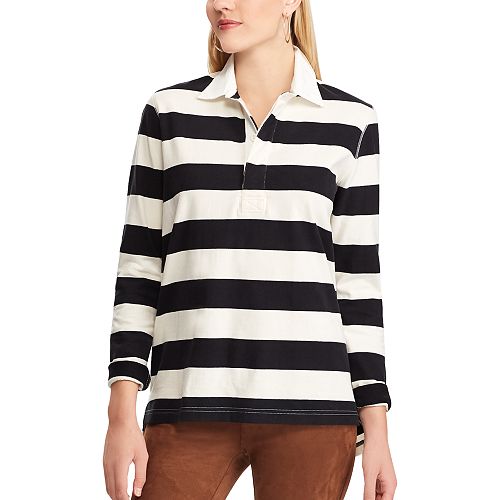 Women's Chaps Striped Rugby Shirt