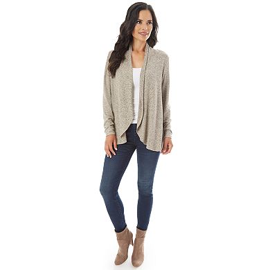 Women's Apt. 9® Ruched Sleeve Open-Front Cardigan
