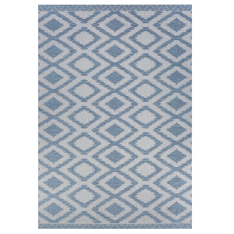 Couristan Harper Namibia Geometric Indoor Outdoor Rug, Nile, 6X9 Ft