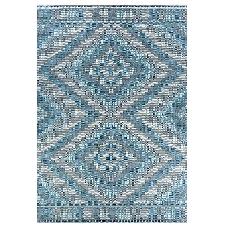 Couristan Harper Mali Geometric Indoor Outdoor Rug, Tanzania, 7.5X11 Ft