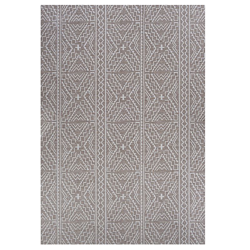 Couristan Harper Madagascar Geometric Indoor Outdoor Rug, Sudan, 5X7.5 Ft