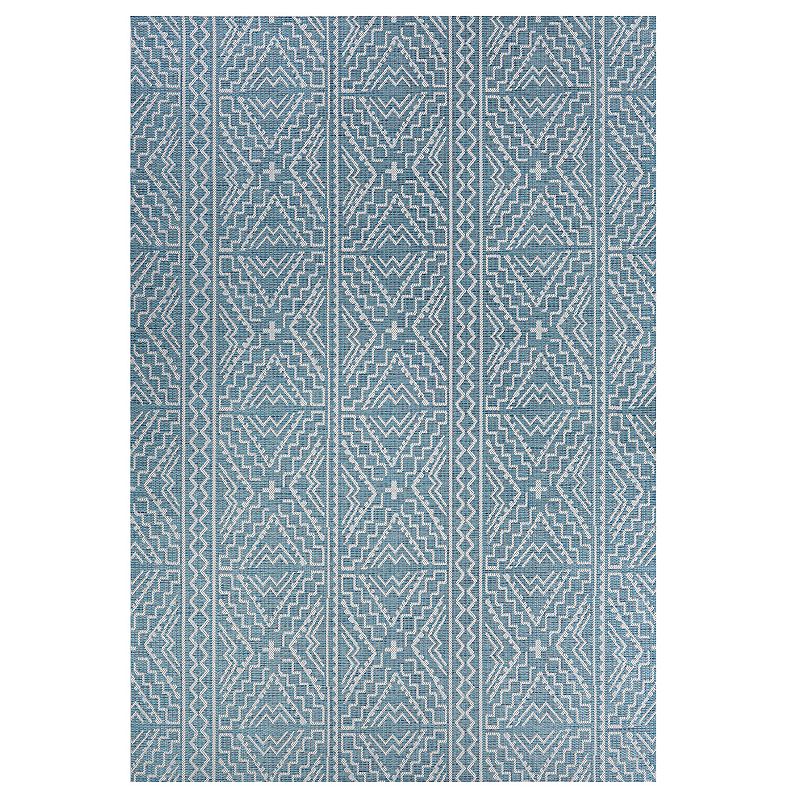 Couristan Harper Madagascar Geometric Indoor Outdoor Rug, Tanzania, 5X7.5 Ft