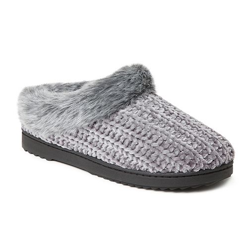 Women's Dearfoams Chenille Knit Clog Slippers