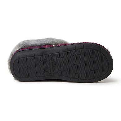 Women's Dearfoams Space Dyed Cable Knit Clog Slippers