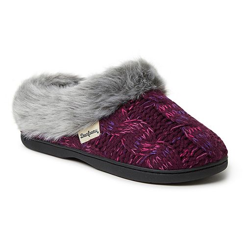 Women's Dearfoams Space Dyed Cable Knit Clog Slippers