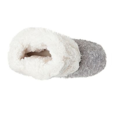 Dearfoams Faux Fur Fold-Down Women's Slippers