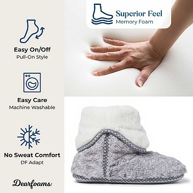 Dearfoams Faux Fur Fold-Down Women's Slippers