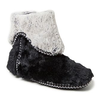 Dearfoams Faux Fur Fold-Down Women's Slippers