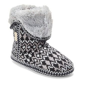 Dearfoams Faux Fur Fold-Down Women's Slippers