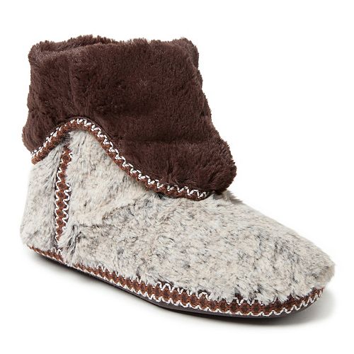 Women's Dearfoams Faux Fur FoldDown Boot Slippers