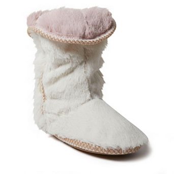 Dearfoams Faux Fur Fold-Down Women's Slippers
