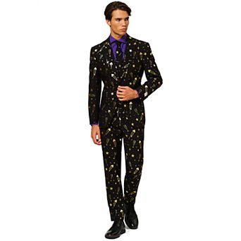 Men's OppoSuits Slim-Fit Fancy Fireworks Novelty Suit & Tie Set