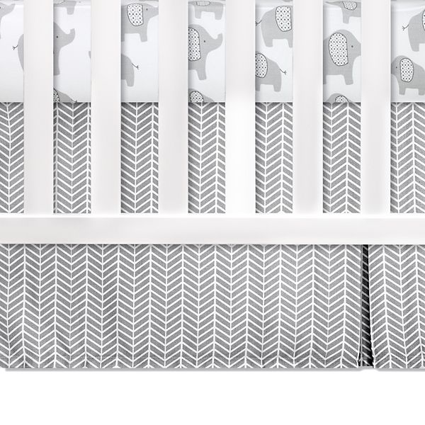 Wendy Bellissimo Hudson Chevron Crib Dust Ruffle