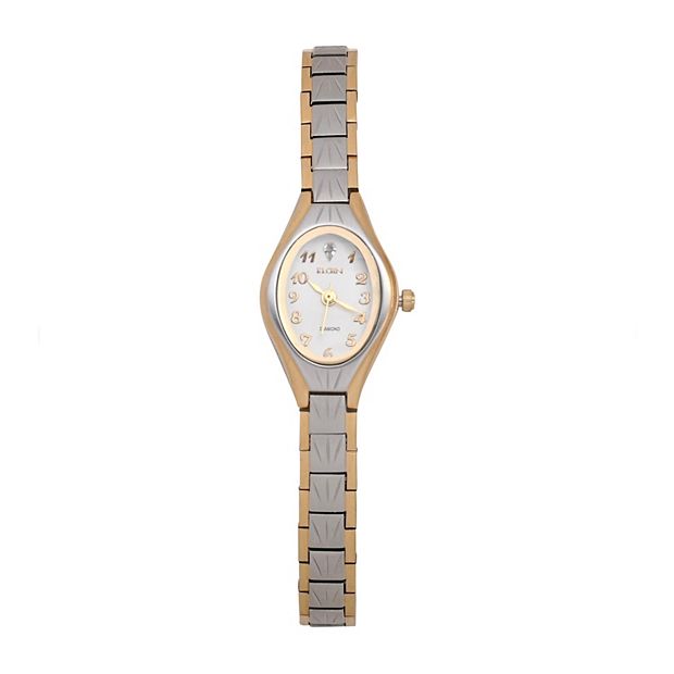 Elgin Women s Two Tone Diamond Dial Watch