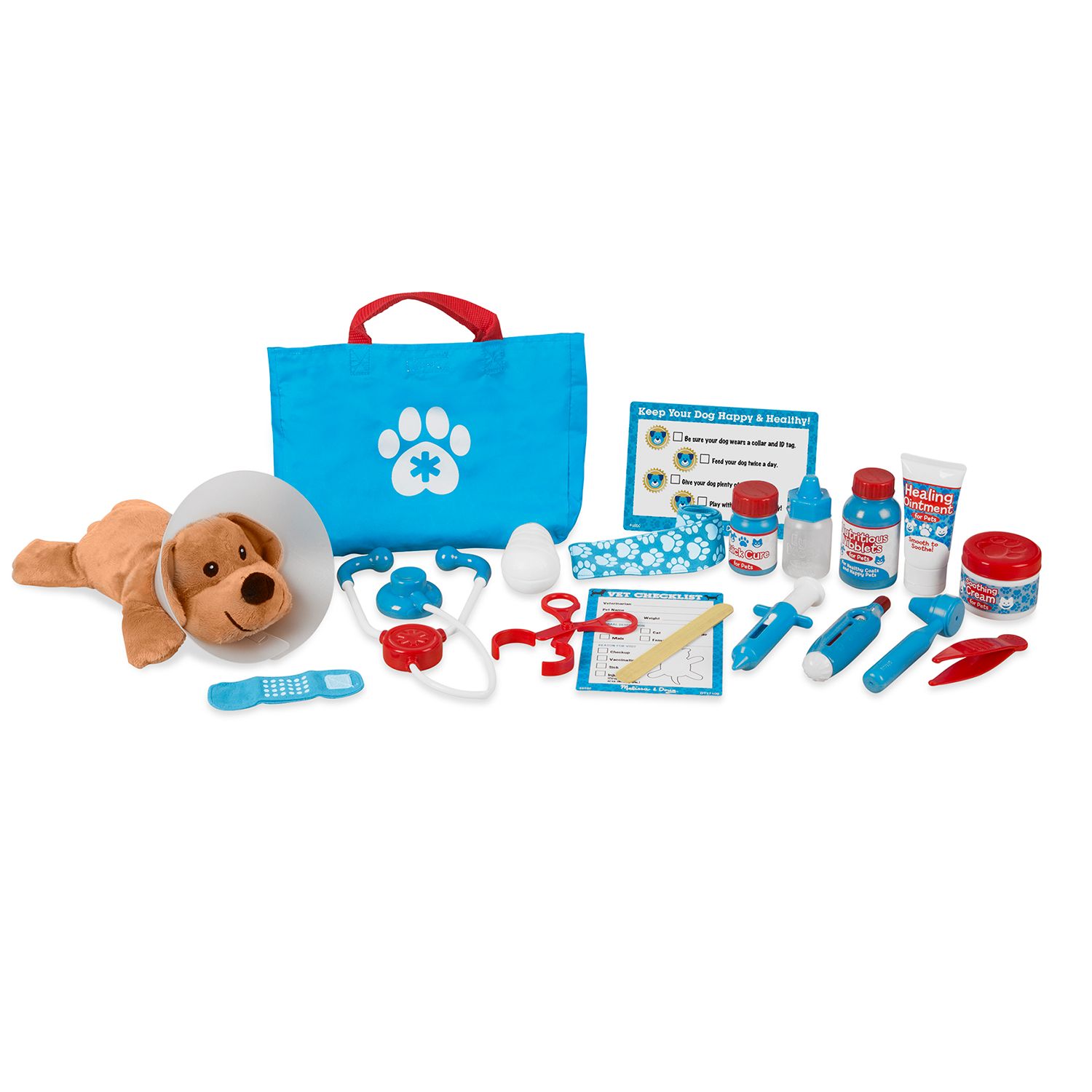 melissa and doug deluxe pet vet care and grooming play set