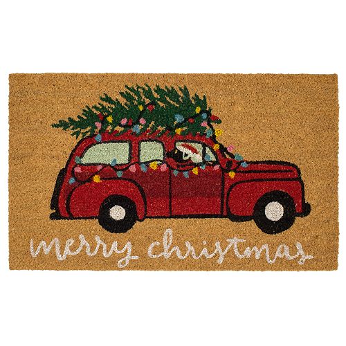 Mohawk Home Merry Christmas Station Wagon Coir Doormat 18