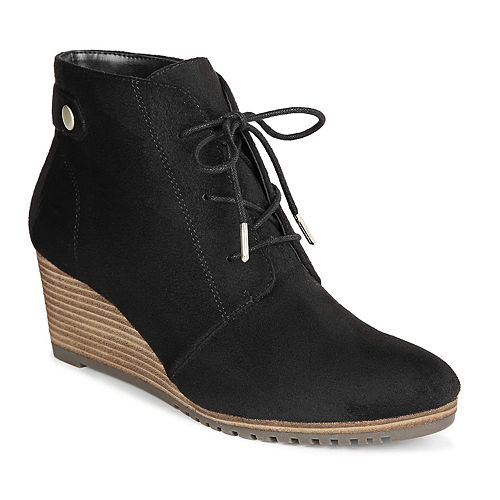 dr scholl's conquer wedge booties